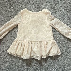 Pippa & Julie girls lace shirt toddler size 2T